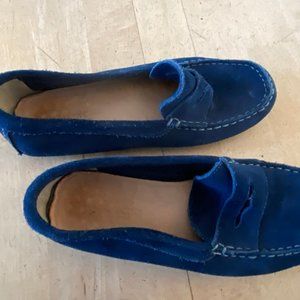 Blue suede crewcuts loafers size 5